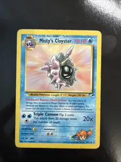 Pokemon TCG Misty's Cloyster Gym Heroes 29/132 Unlimited Rare MP - Image 1