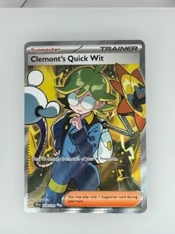 2024 Pokemon Surging Sparks Clemont's Quick Wit 229/191 NM - Image 1