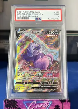 Pokemon Galarian Slowking V Chilling Reign Full Art #179 PSA 9 Mint - Image 1