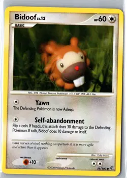 BIDOOF 54/100 COMMON STORMFRONT POKEMON LP - Image 1
