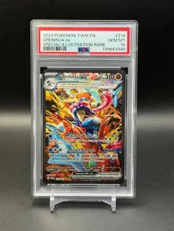 Pokemon Greninja ex SIR 214/167 Sv06: Twilight Masquerade PSA 10 GEM - Image 1