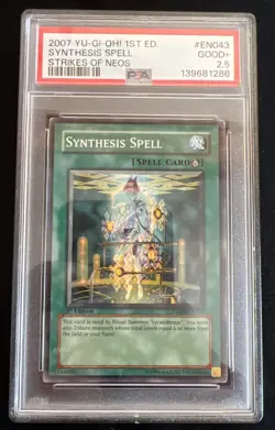 2007 Yu-Gi-Oh! 1st Edition Synthesis Spell Strikes Of Neos #EN043 PSA 2.5 Good+ - Image 1