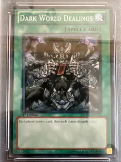 2011 Yu-Gi-Oh! 1st Edition Dark World Dealings Gates/Underworld S.D. PSA 7 - Image 4