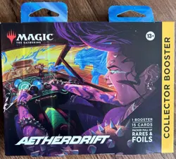 Magic The Gathering Aetherdrift Collector Booster 1 Booster 15 Cards Rates Foils - Image 1