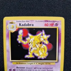 Pokemon TCG Kadabra Base Set, Unlimited Uncommon Card 32/102 LP - Image 2