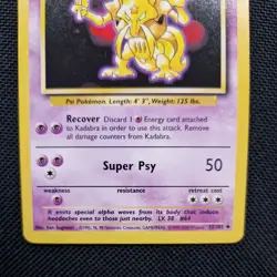 Pokemon TCG Kadabra Base Set, Unlimited Uncommon Card 32/102 LP - Image 3
