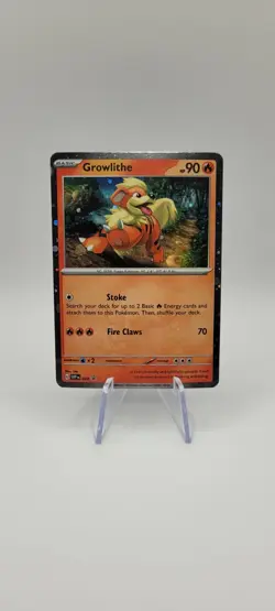 Pokemon TCG: Growlithe 024 Scarlet & Violet Black Star Promo Card Holo NM - Image 1