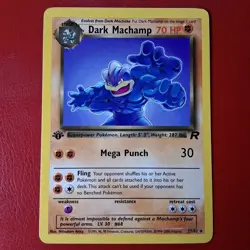 Dark Machamp 27/82 Team Rocket Regular First Edition Wotc Pokemon Card LP - Image 1