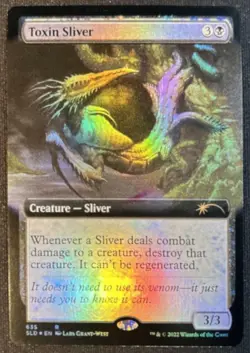 mtg magic toxin sliver FOIL extended borderles ENGLISH slivoide slivoide toxique - Image 1
