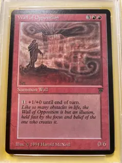 MAGIC THE GATHERING: WALL OF OPPOSITION 🔥PSA 9 MINT🔥LEGENDS - 1994 MTG - Image 3