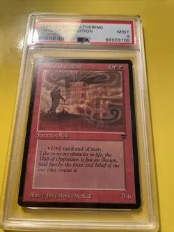 MAGIC THE GATHERING: WALL OF OPPOSITION 🔥PSA 9 MINT🔥LEGENDS - 1994 MTG - Image 4