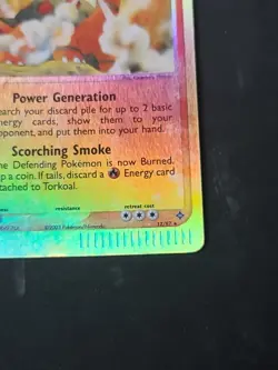 Torkoal 12/97 Reverse Holo Rare Pokemon Card E-Series 2003 EX Dragon Nintendo - Image 5