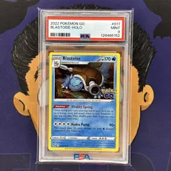 PSA 9 MINT 2022 Pokemon Go BLASTOISE #017 Holo Rare - Image 2