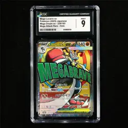 CGC 9 MINT 2025 Pokemon JPN Mega Lucario ex 228/193 MA - Image 2