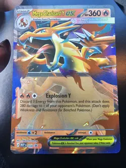 Mega Charizard Y EX 030 Promo – Mega Evolution Tin – Pokemon TCG – NM - Image 1