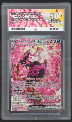 Pokemon TCG Ascended Heroes - Fezendipiti EX SIR 288/217 Graded ACE 10 - Image 3