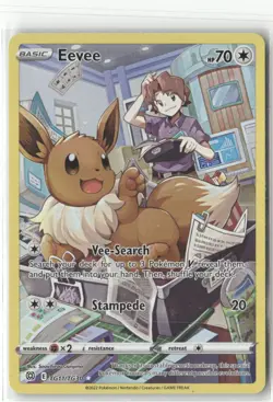 Pokemon Eevee Ultra Rare SWSH09: Brilliant Stars Trainer Gallery TG11/TG30 - Image 1