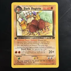 Pokemon Vintage First Edition Rare Dark Dugtrio Team Rocket 23/82 WotC 2000 - Image 1