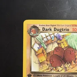 Pokemon Vintage First Edition Rare Dark Dugtrio Team Rocket 23/82 WotC 2000 - Image 2