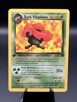 Pokemon TCG Team Rocket #30/82 Dark Vileplume (30) 1st Edition LP+ - Image 1