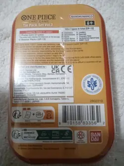 One Piece TCG Factory Sealed Mini Tin Vol.2 OP13 English 2 Packs + Promo Pack - Image 2