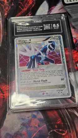 Dialga Lv.X DP17 TAG 8.5 Graded RARE Holo Black Star Pokemon Card - Image 1