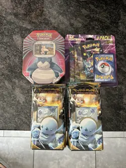 Pokemon SEALED LOT!! TCG Lightning Set 4 Packs Card Shining Fates - Snorlax Tin 97712544540 - Image 1