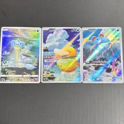 Psyduck Lapras Marill Pokemon Card full art Blue Ocean Set lot Japanese - Image 1