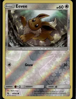 Eevee (49) Common Hidden Fates 49/68 Colorless Reverse Holo Pokemon Card - Image 1