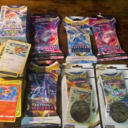 Pokemon Sword And Shield OPENED Pack Lot.( Packs Open But Cards Left Inside) - Image 1