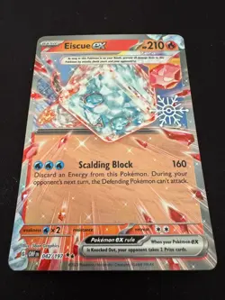 Eiscue EX DOUBLE RARE Snowflake Stamped POKEMON CARD OBSIDIAN FLAMES 042/197 - Image 1