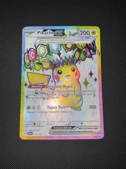 Pokemon TCG Surging Sparks Pikachu EX Full Art Holo Card 219/191 Ultra Rare - Image 1