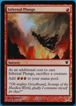 Infernal Plunge FOIL Innistrad NM Red Common MAGIC CARD (ID# 510725) ABUGames - Image 1