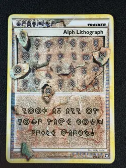 Pokemon Alph Lithograph #4 HGSS Triumphant 2010 Promo NM Rare Card - Image 1