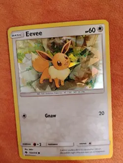 Pokemon Eevee 155/214 Deck Exclusives Cracked Ice Holo Basic 60 HP English Card - Image 1