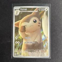 Furret 168/159 Sv09: Journey Together Illustration Rare Holo Pokemon Tcg Card NM - Image 1