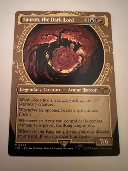 WOTC Universes Beyond: Lord of the Rings Sauron Dark Lord (Showcase) (MR) NM - Image 1