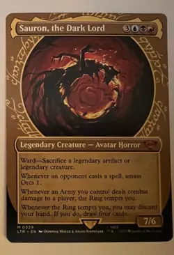 WOTC Universes Beyond: Lord of the Rings Sauron Dark Lord (Showcase) (MR) NM - Image 5