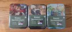 Magic The Gathering-Bloomburrow Collector Tin-Complete Set Of 3-Brand New-Sealed - Image 1