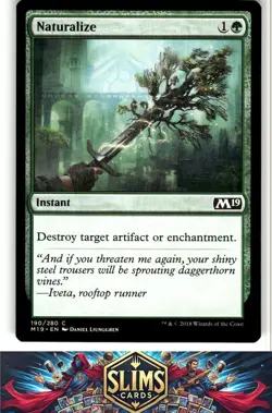 Magic the Gathering MTG Core Set 2019 Naturalize #190 Buy 2 Get 1 - Image 1