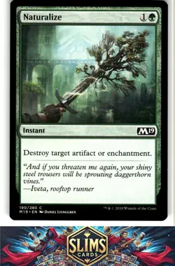 Magic the Gathering MTG Core Set 2019 Naturalize #190 Buy 2 Get 1 - Image 1