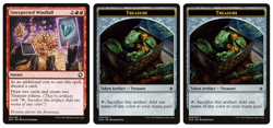 MTG - Unexpected Windfall & 2 x Treasure Tokens - Forgotten Realms (AFR) - M/NM - Image 1