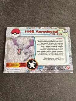 2000 Topps Pokemon TV Animation Edition Series 3 Non Holo #142 Aerodactyl - Image 2