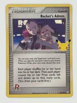 💥 Rocket's Admin Pokemon TCG Card - 86/109 - Celebrations Set Holo Foil Rare NM - Image 1