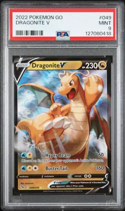 2022 POKEMON GO #049 DRAGONITE V PSA 9 - Image 1