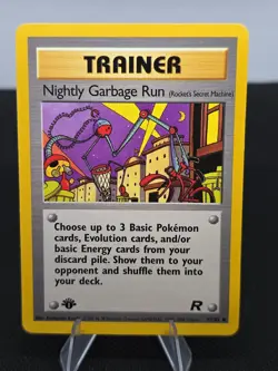Pokemon Team Rocket Card 77/82 Nightly Garbage Run First Edition - Image 1