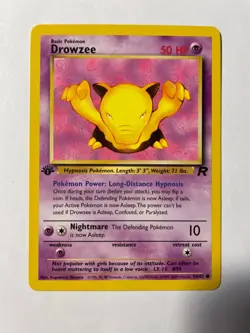 Drowzee 54/82 1st Edition Team Rocket Set Pokemon Card - Image 1