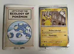 Pokemon x Natural History Museum Jumbo Pikachu Promo Card and Ecology Booklet - Image 1