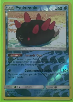Pyukumuku 47/149 Reverse Holo Pokemon SM Base Set MP - Image 1