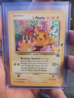 Pokemon TCG Birthday Pikachu Card - Holo Rare Promo 50 Hp - Image 1